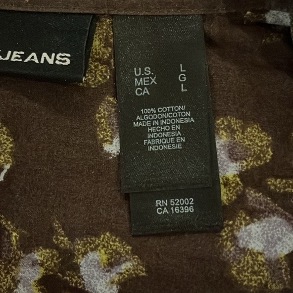 DKNY mens brown print shirt - Picture 4 of 4